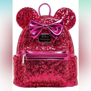 Loungefly Disney Minnie Mouse Magenta Sequin Women's Backpack